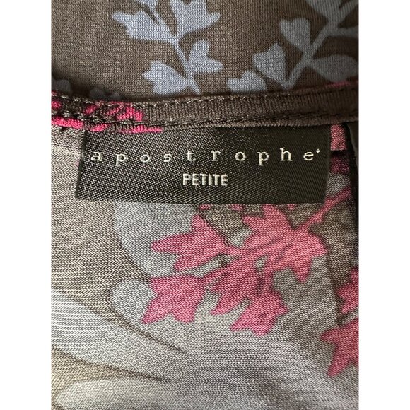 Y2K Top Apostrophe Petite Small Baby Doll Floral Brown Boho 2000's Retro Grunge - Picture 5 of 6